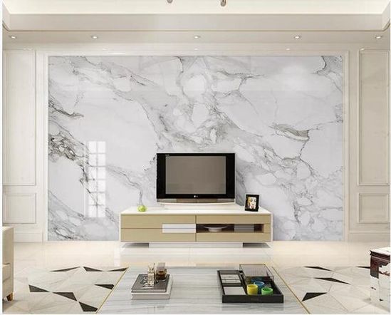 marble tv feature wall